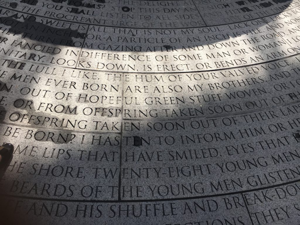 The ground surface of the NYC AIDS Memorial