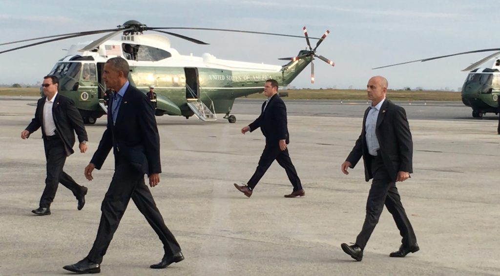 President Obama arrives at JFK International Airport for the UN General Assembly Meetings